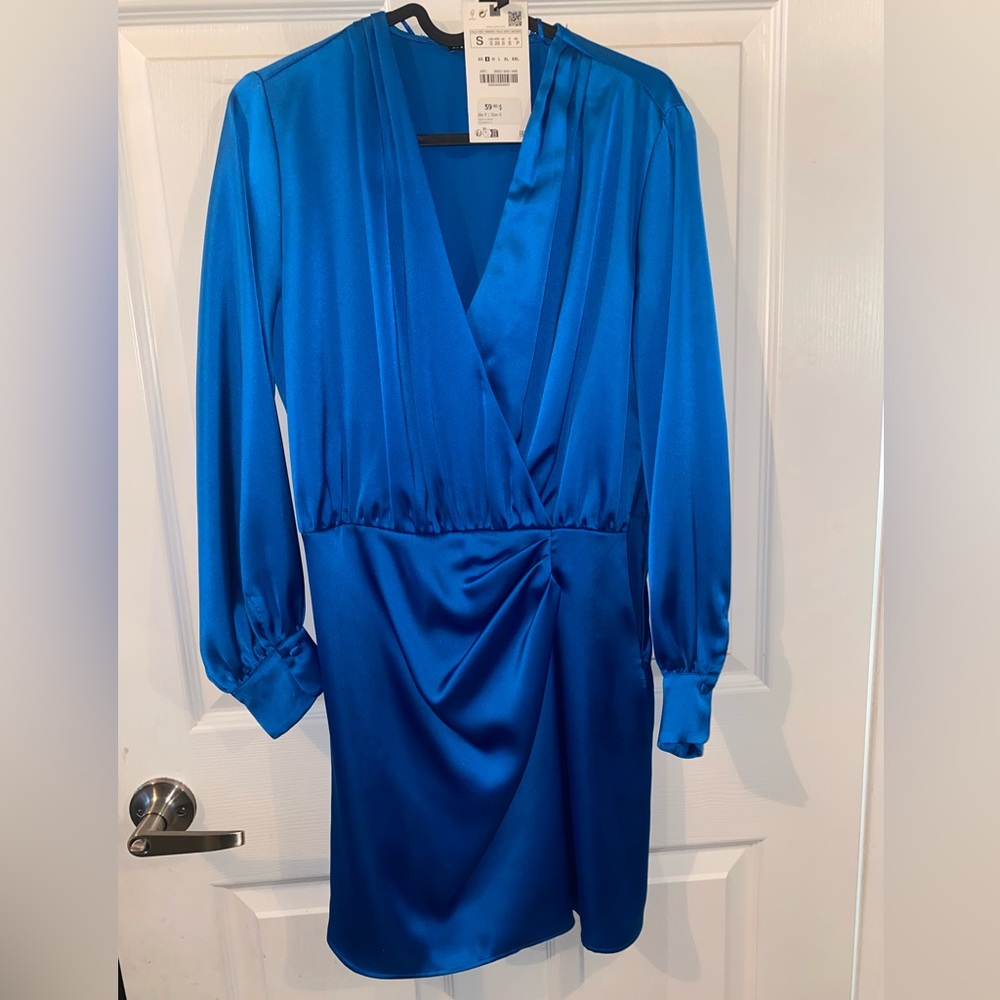 Zara Royal Blue Long Sleeve Dress